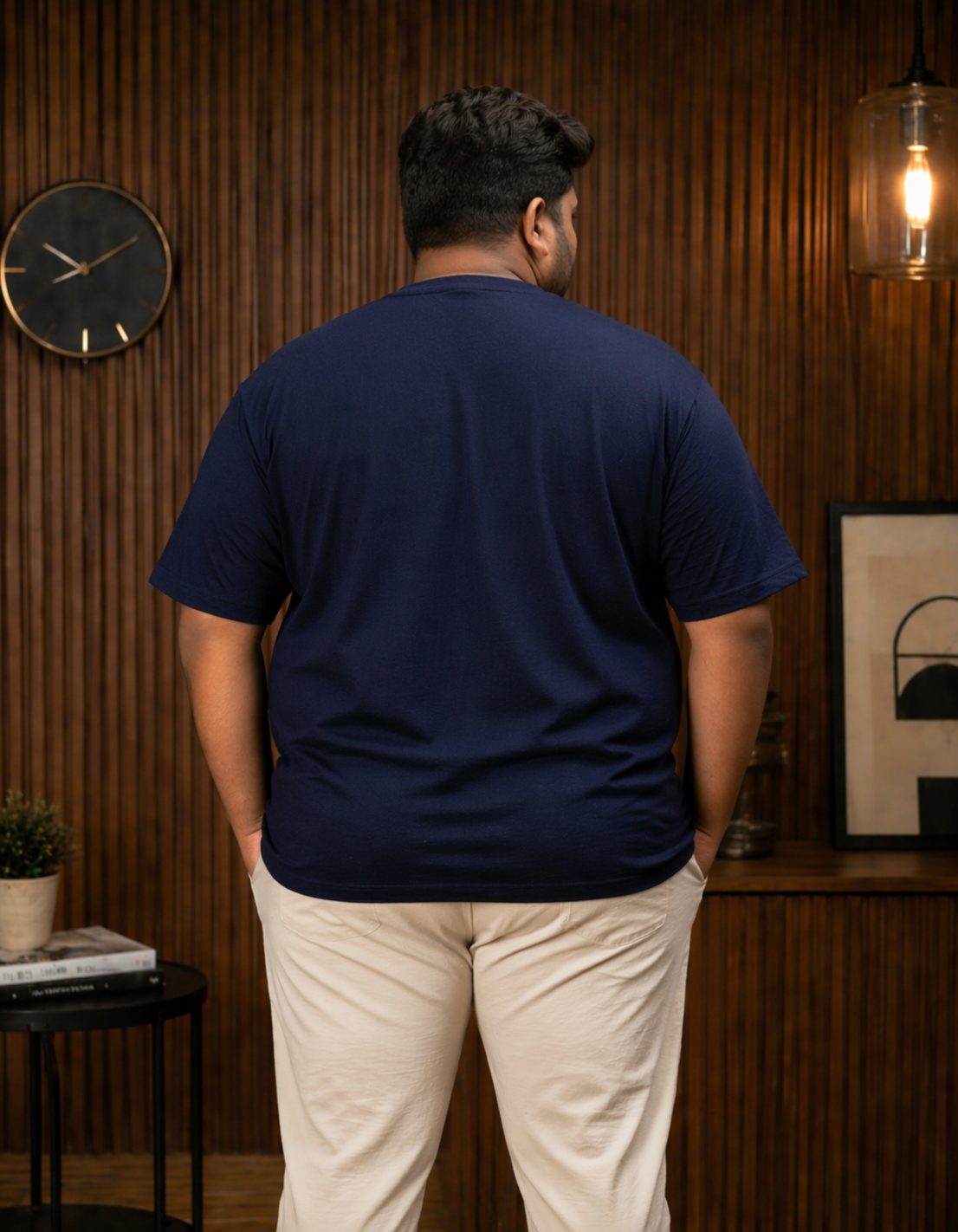 Buy Navy Blue Plus Size XXXXL T-Shirts Online For Men