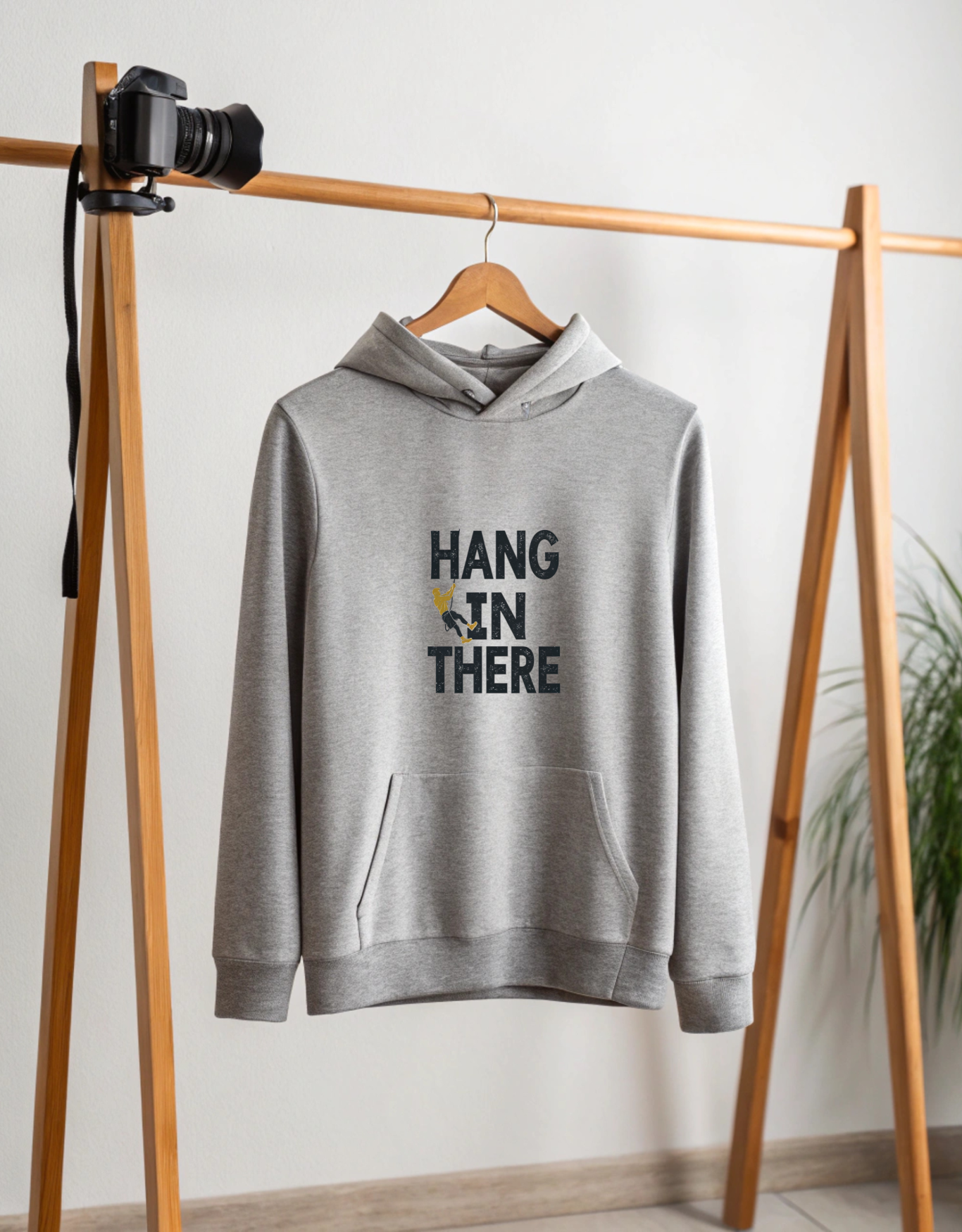 Hang In There Gray Hoodie for Men