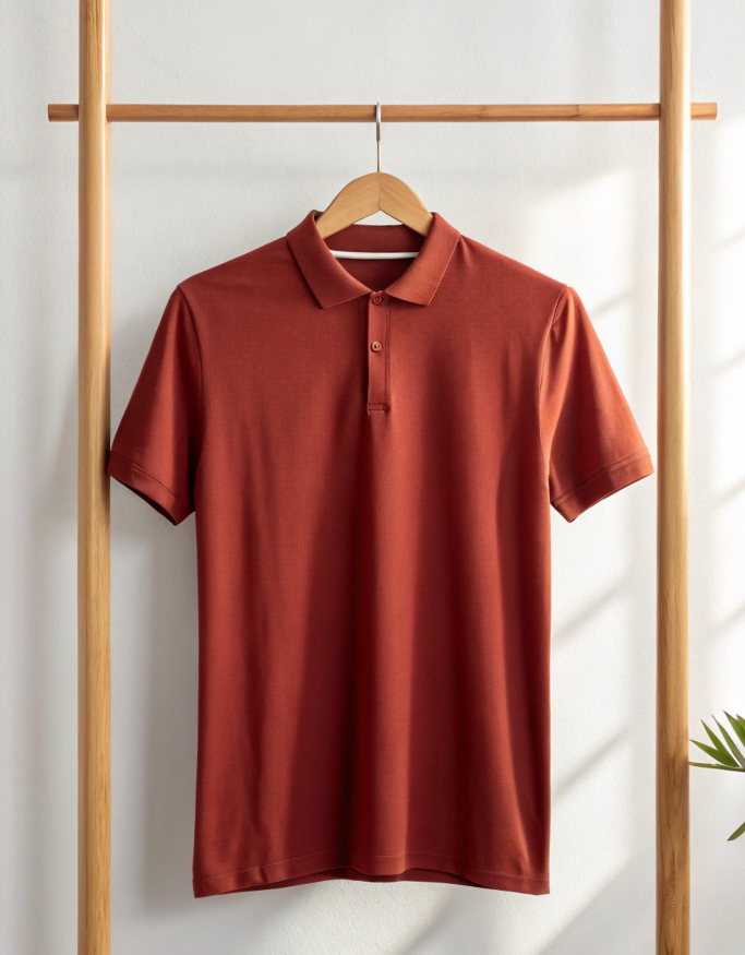 Men's Polo Brick Red T-shirts at ₹599