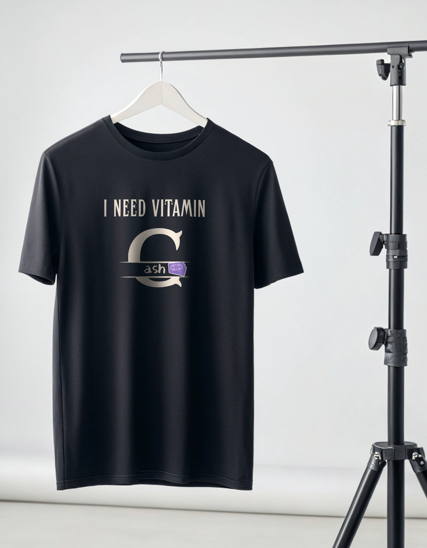 I Need Vitamin Cash Funny Money Unisex Classic Crew T-Shirt